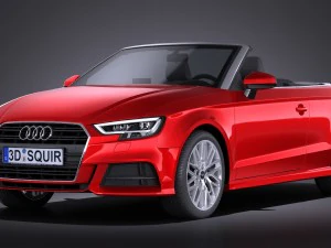 Audi A3 2017 Cabrio Modelo 3D