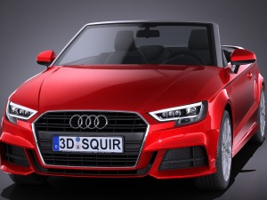 Audi A3 2017 Cabriolet Model 3D