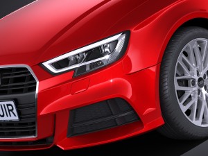 Audi A3 2017 Cabriolet Model 3D