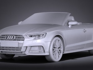 Audi A3 2017 Cabriolet Model 3D