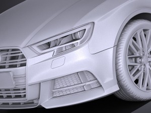 Audi A3 2017 Cabriolet Model 3D