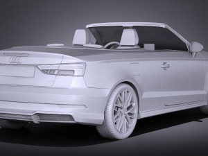 Audi A3 2017 Cabriolet Model 3D