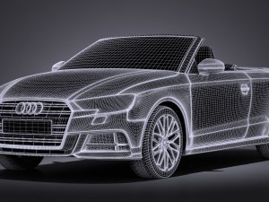 Audi A3 2017 Cabriolet Model 3D