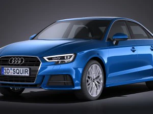SAudi A3 2017 Sedan 3D Model