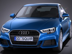 SAudi A3 2017 Sedan Model 3D
