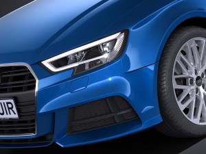 SAudi A3 2017 Sedan Model 3D