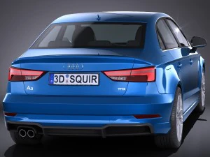 SAudi A3 2017 Sedan 3D Model