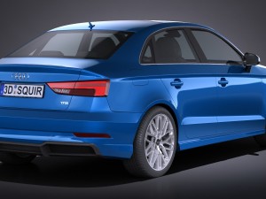 SAudi A3 2017 Sedan Model 3D