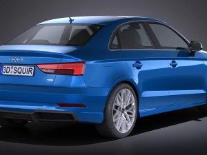 SAudi A3 2017 Sedan 3D Model