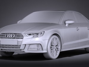 SAudi A3 2017 Sedan Model 3D