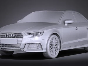 SAudi A3 2017 Sedan 3D Model