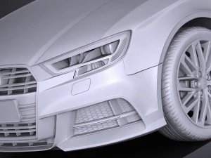 SAudi A3 2017 Sedan 3D Model