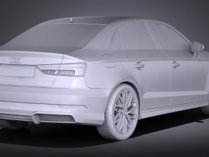 SAudi A3 2017 Sedan Model 3D
