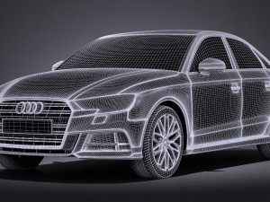 SAudi A3 2017 Sedan Model 3D