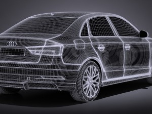 SAudi A3 2017 Sedan Model 3D