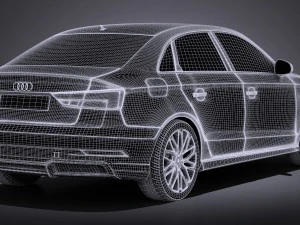 SAudi A3 2017 Sedan 3D Model