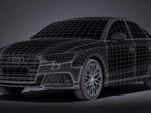 SAudi A3 2017 Sedan 3D Model
