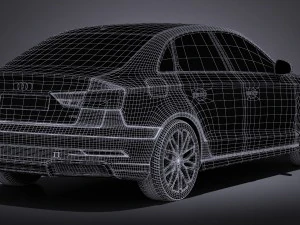SAudi A3 2017 Sedan 3D Model