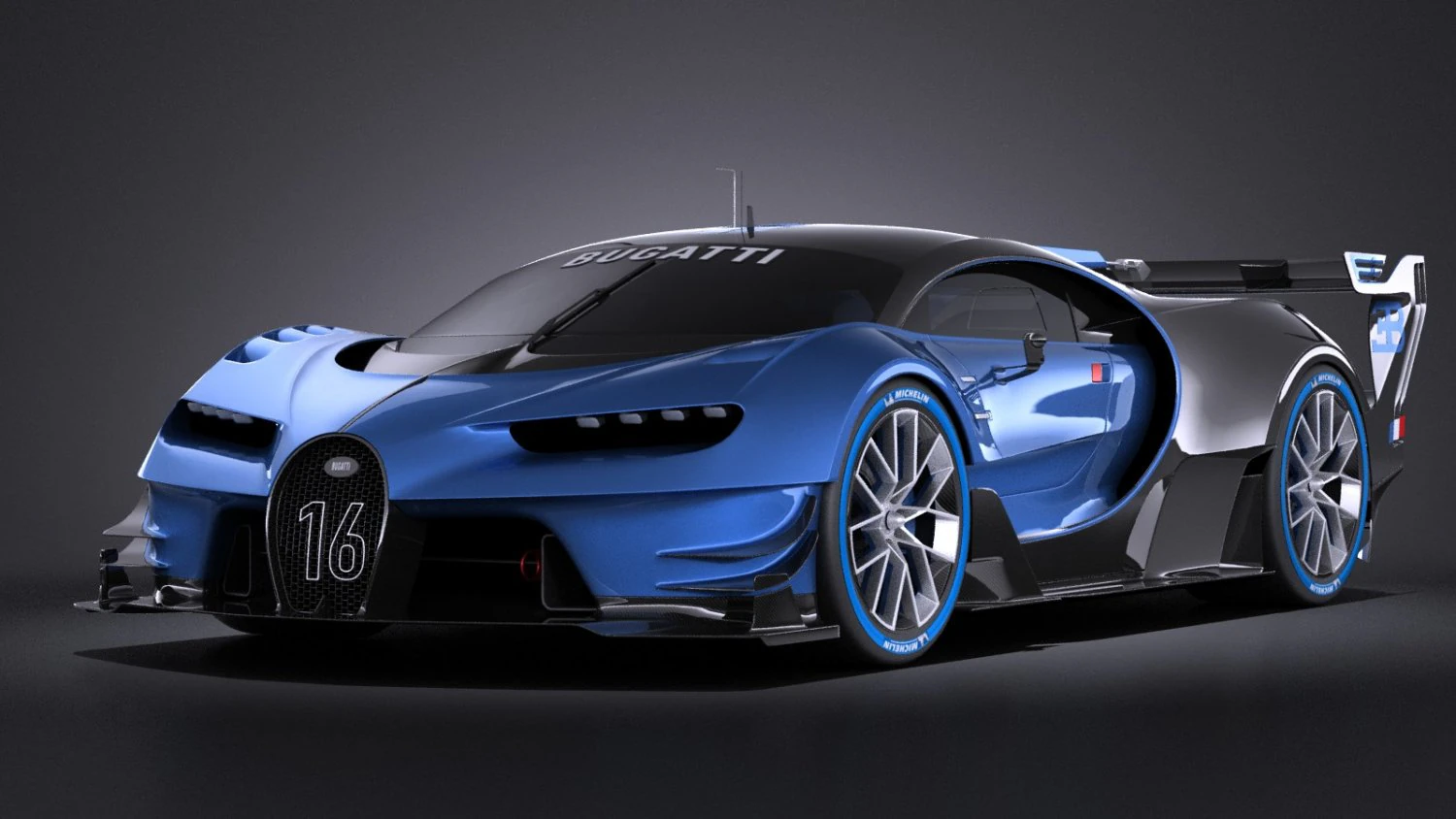 Bugatti Vision Gran Turismo Concept 2015 Vray 3D Model .c4d .max .obj .3ds .fbx .stl .blend 