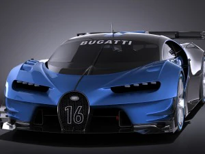 Bugatti Vision Gran Turismo Concept 2015 Vray 3D Model
