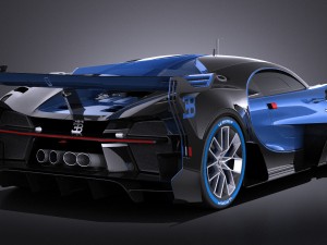 Bugatti Vision Gran Turismo Concept 2015 Vray 3D Model