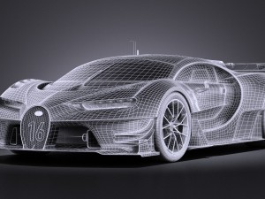 Bugatti Vision Gran Turismo Concept 2015 Vray 3D Model