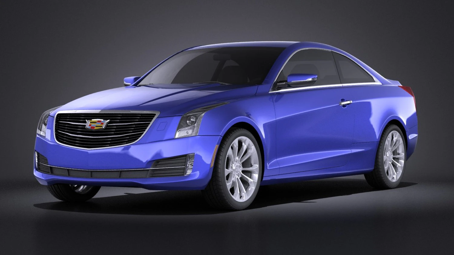 Cadillac ATS Coupe 2015 Vray 3D Model .c4d .max .obj .3ds .fbx .stl .blend 
