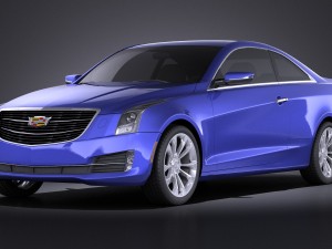 Cadillac ATS Coupe 2015 Vray Modelo 3D