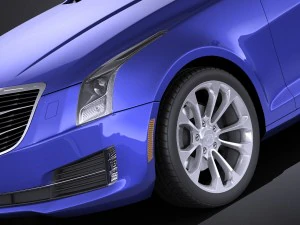 Cadillac ATS Coupe 2015 Vray 3D Model