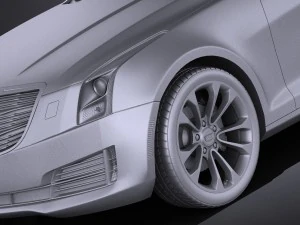 Cadillac ATS Coupe 2015 Vray 3D Model