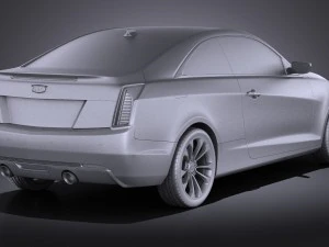 Cadillac ATS Coupe 2015 Vray 3D Model