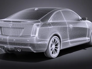 Cadillac ATS Coupe 2015 Vray 3D Model