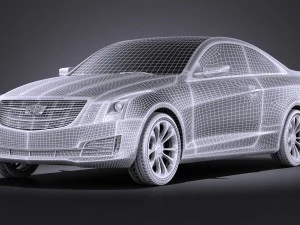 Cadillac ATS Coupe 2015 Vray 3D Model