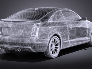 Cadillac ATS Coupe 2015 Vray Modèle 3D