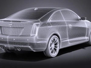 Cadillac ATS Coupe 2015 Vray 3D Model