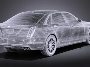 Cadillac CT6 2016 Vray 3D Model