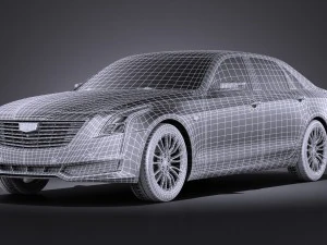 Cadillac CT6 2016 Vray 3D Model