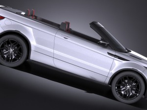 Land Rover Range Rover Evoque Convertible 2017 3D मॉडल