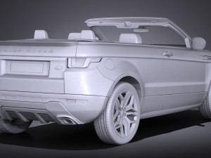 Land Rover Range Rover Evoque Convertible 2017 3D मॉडल