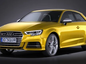 Audi S3 2017 3 porte Modello 3D