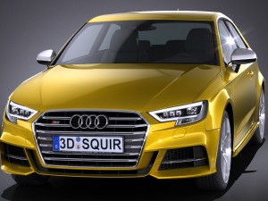 Audi S3 2017 3-door 3D Model