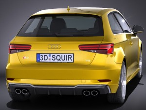 Audi S3 2017 3-door 3D Model