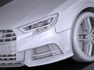 Audi S3 2017 3-door 3D Model