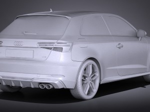 Audi S3 2017 3-door 3D Model