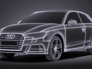 Audi S3 2017 3-door 3D Model