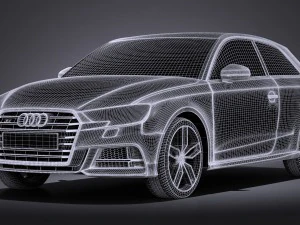 Audi S3 2017 3-door 3D Model