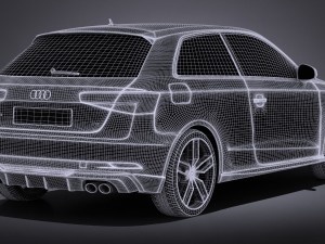 Audi S3 2017 3-door 3D Model