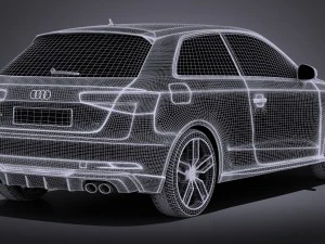 Audi S3 2017 3-door 3D Model