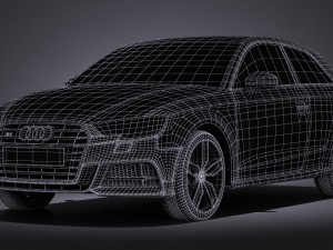 Audi S3 2017 3-door 3D Model