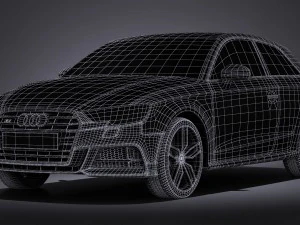 Audi S3 2017 3-door 3D Model